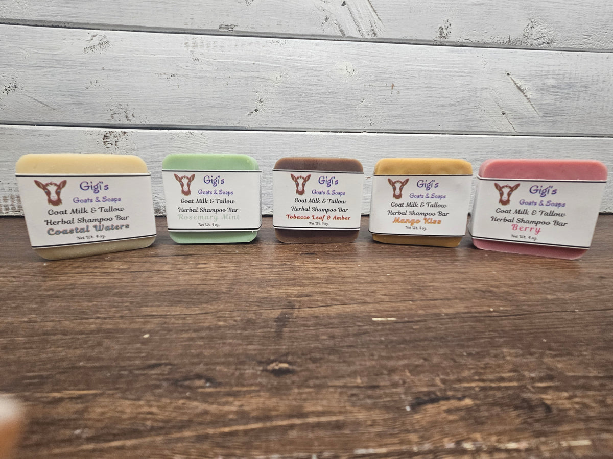Goat Milk & Tallow Herbal Shampoo Bars