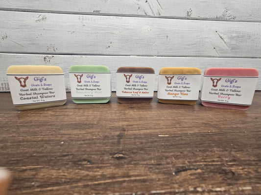 Goat Milk & Tallow Herbal Shampoo Bars