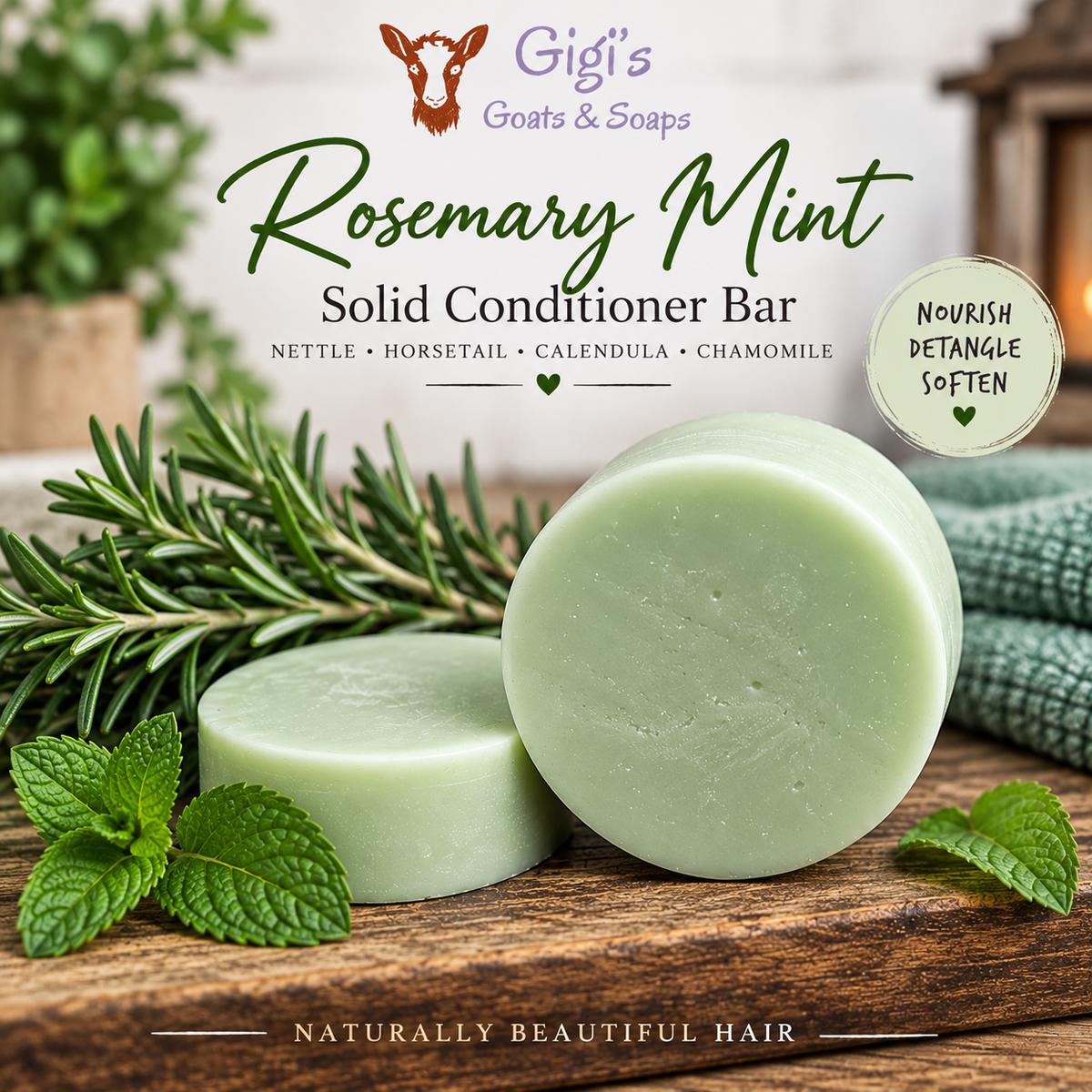 Oat & Herbal Solid Conditioner Bar
